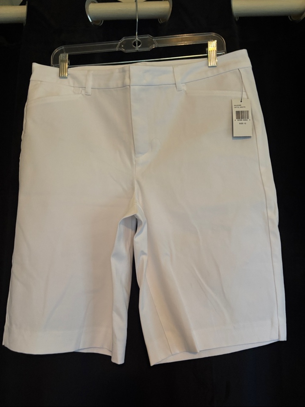 NYDJ White Bermuda Shorts with Stretch